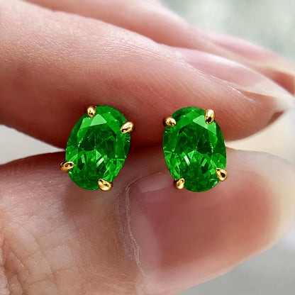 Classic Oval Stud Earrings
